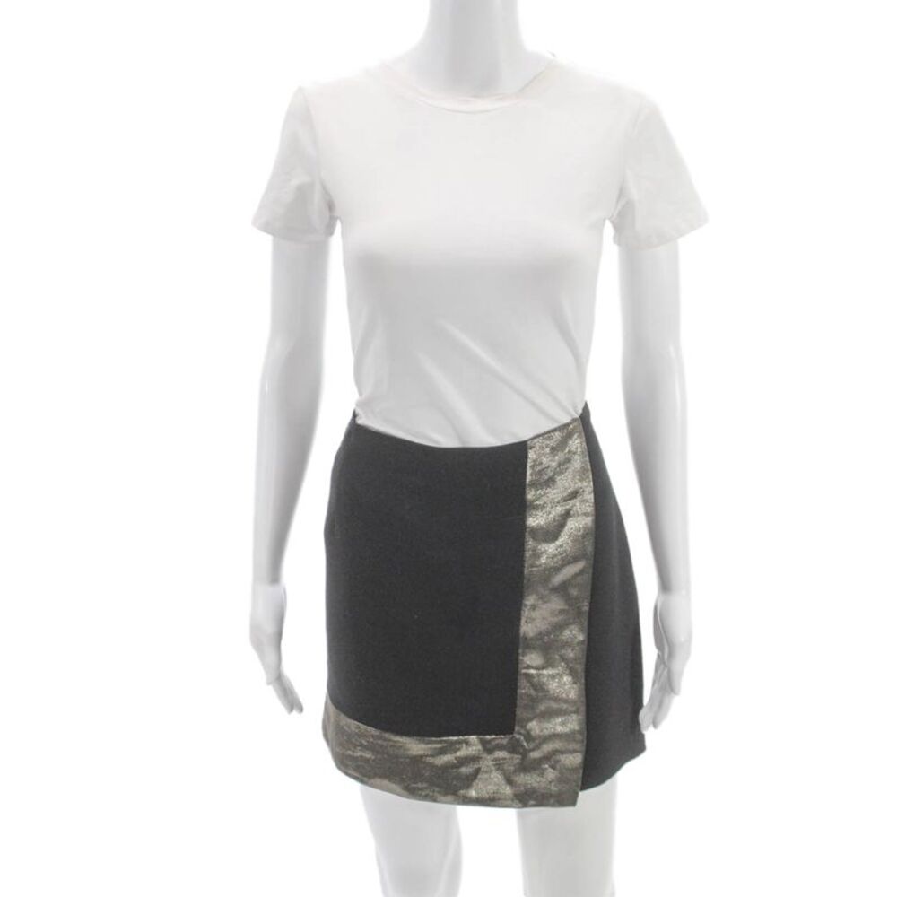 Sandro Womens Short Pencil Skirt Gray Polyester Zip Size 3